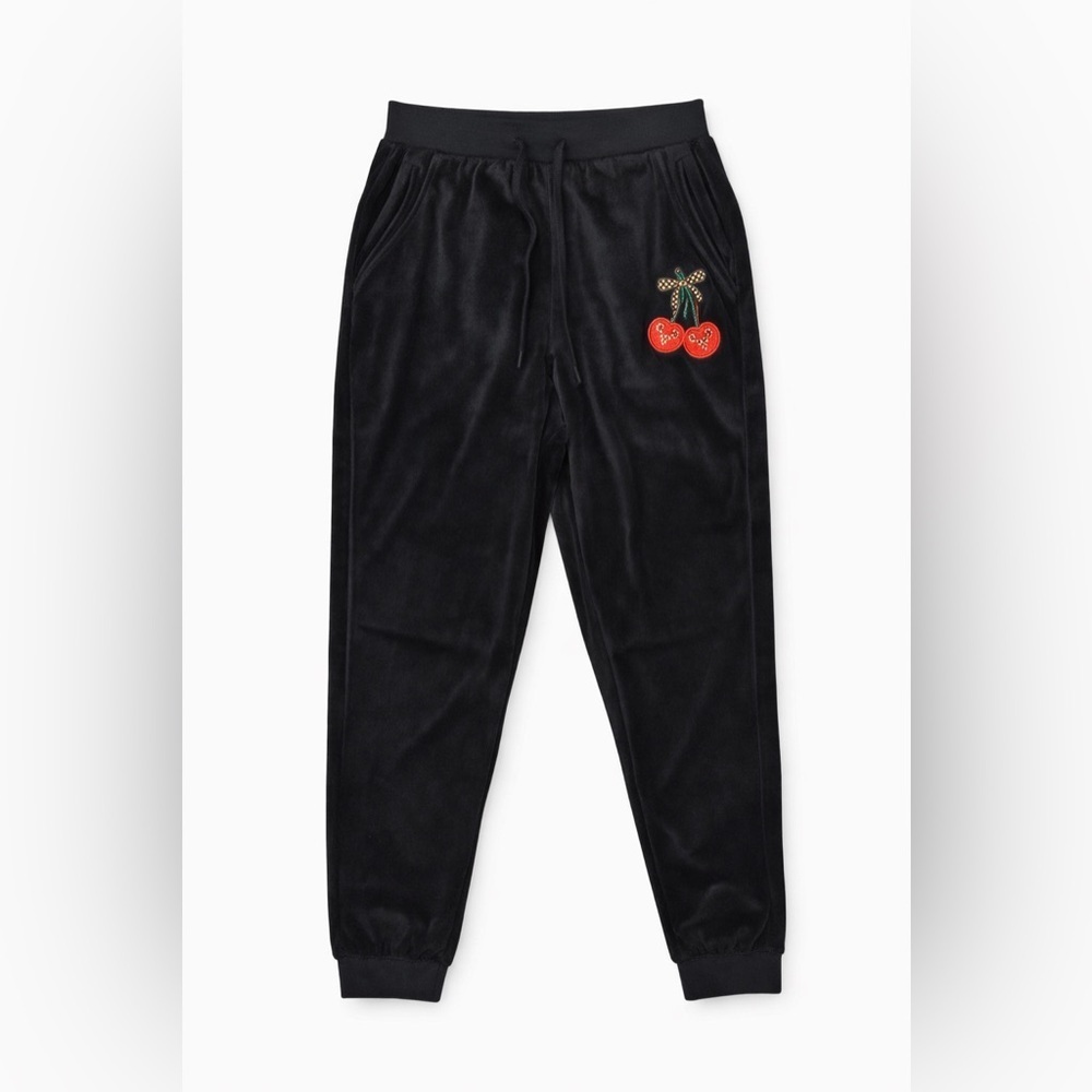 Louis Vuitton Cherry Embroidered Velour Joggers – Boutique Exclusive – Size M